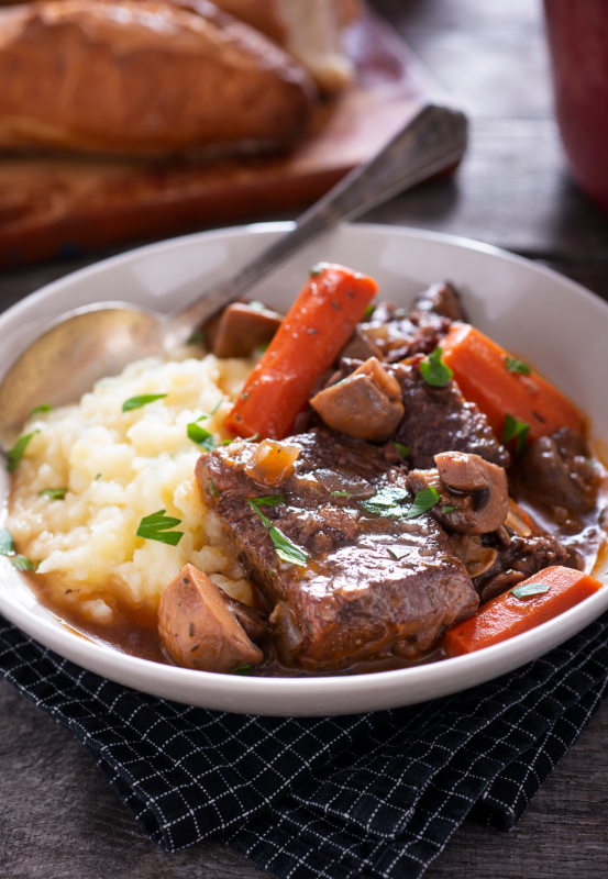 plat de bœuf bourguignon multicuiseur