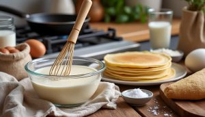 découvrez notre recette de pâte à crêpe classique sans sucre, l'indispensable pour des crêpes légères et savoureuses. facile à préparer, cette base vous permettra de réaliser des galettes sucrées ou salées selon vos envies. parfaite pour toutes les occasions, savourez le plaisir des crêpes faites maison !