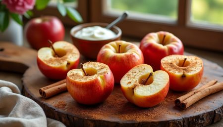 découvrez notre délicieuse recette de pommes au four, rehaussées d'une touche envoûtante de cannelle. facile à préparer, ce dessert réconfortant ravira vos papilles et égayera vos repas!