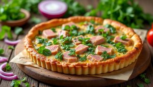 découvrez notre recette de tarte au thon sans tomate, un plat savoureux et facile à réaliser. idéale pour un dîner rapide ou un repas en famille, cette tarte allie simplicité et délicieuses saveurs marines. suivez nos étapes simples et régalez vos proches avec une expérience culinaire inoubliable !