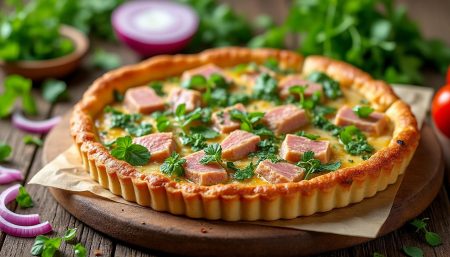 découvrez notre recette de tarte au thon sans tomate, un plat savoureux et facile à réaliser. idéale pour un dîner rapide ou un repas en famille, cette tarte allie simplicité et délicieuses saveurs marines. suivez nos étapes simples et régalez vos proches avec une expérience culinaire inoubliable !