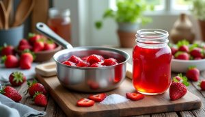 découvrez notre recette facile de confiture de fraise avec peu de sucre. savourez une délicieuse confiture maison, saine et gourmande, idéale pour vos tartines du matin. profitez de la fraîcheur des fraises tout en réduisant votre consommation de sucre !