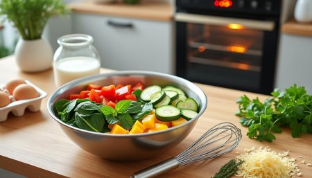 découvrez comment préparer une délicieuse quiche aux légumes rapide et sans pâte en quelques étapes simples. parfaite pour un repas sain et savoureux, cette recette rapide est idéale pour les soirées chargées. suivez notre guide facile et régalez-vous en un rien de temps !
